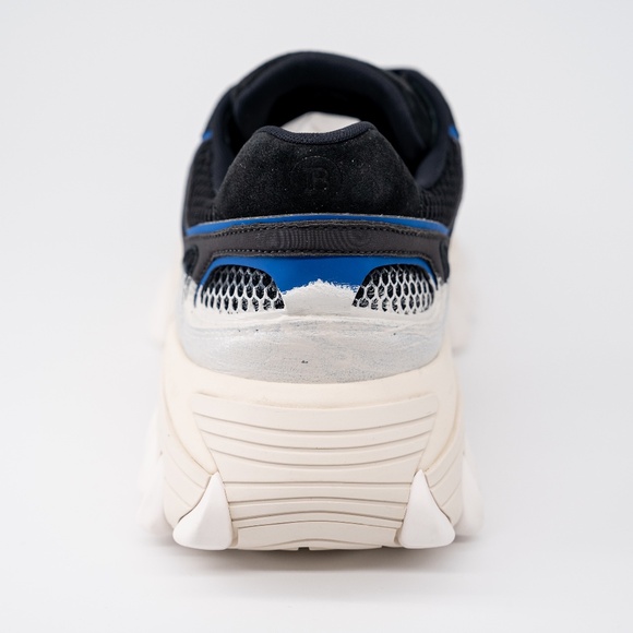 size 42/ US 9 - Balmain B-East Black Blue White painted leather sneakers main image 4